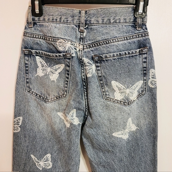 Pacsun Eco Ultra High Rise Butterfly Slim Fit Jeans 23 - Picture 6 of 12